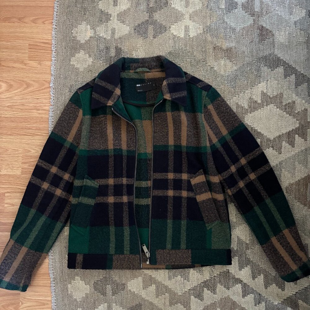 Green Checkered Winter Jacket